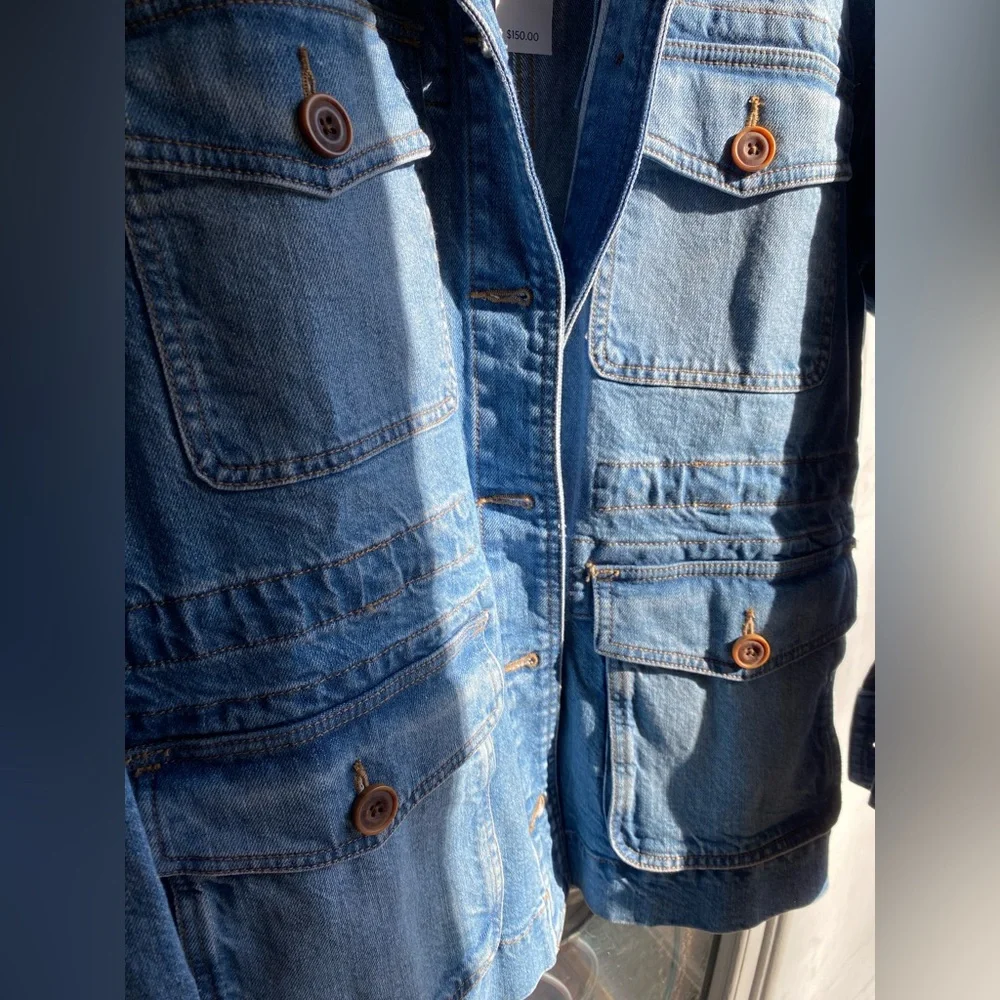 🆕 LOFT Denim Chore Jacket - M - *Runs Large* - Picture 9 of 12